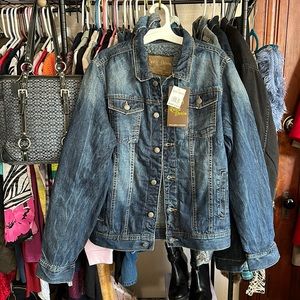 Rustic Denim warm light blue lined Jacket Vintage look size Medium Men’s